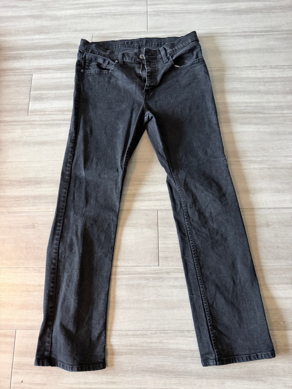 Classic Black Mens Slim Fit COBY JEANS (36x34)
